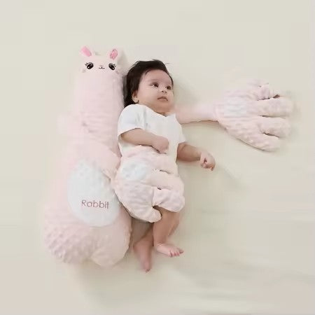 Baby with Rabbit Snugly Pal